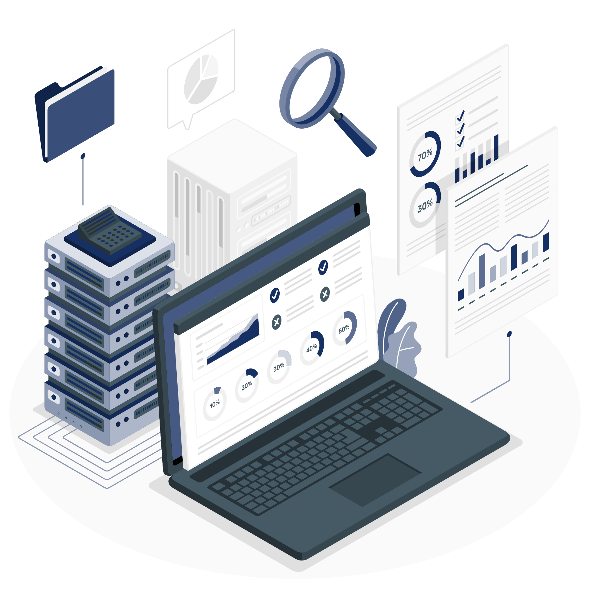 Professionisti al lavoro con software gestionali Progres Informatica